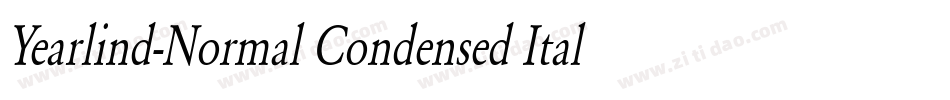 Yearlind-Normal Condensed Italic字体转换